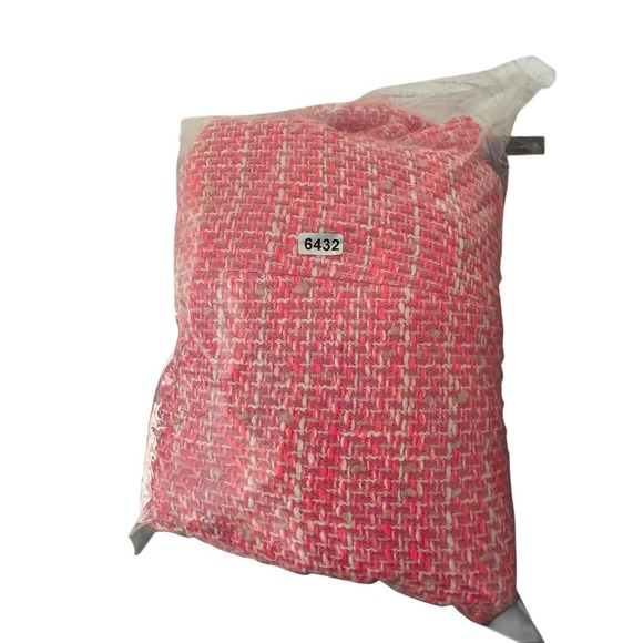 J. Crew Peplum Lady Jacket Blazer Womens 6 Neon Fuchsia Pink Tweed Quiet Luxury - Picture 3 of 3